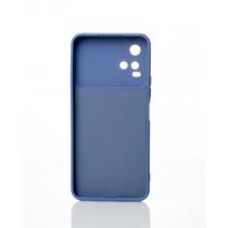 Силиконовый чехол CAMERA PROTECTION для Vivo Y21 серо-синий