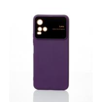 Силиконовый чехол CAMERA PROTECTION для Vivo Y21 фиолетовый