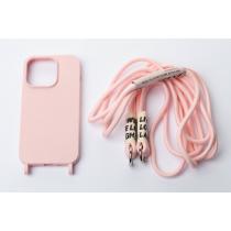 Силиконовый чехол CORD для iPhone 15 Pro Max розовый