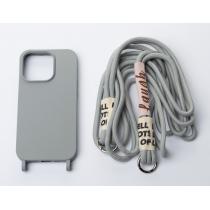 Силиконовый чехол CORD для iPhone 15 Pro Max серый