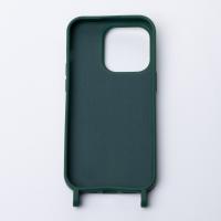 Силиконовый чехол CORD для iPhone 15 Pro темно-зеленый