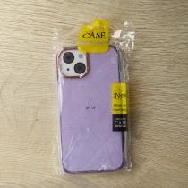 Силиконовый чехол DARK GLITTER для iPhone 15 фиолетовый