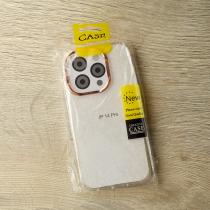 Силиконовый чехол DARK GLITTER для iPhone 15 Pro Max прозрачный