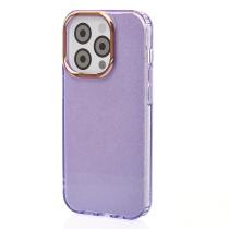 Силиконовый чехол DARK GLITTER для iPhone 15 Pro фиолетовый