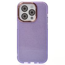 Силиконовый чехол DARK GLITTER для iPhone 15 Pro Max фиолетовый