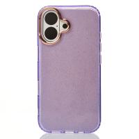 Силиконовый чехол DARK GLITTER для iPhone 16 фиолетовый