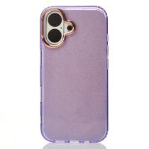 Силиконовый чехол DARK GLITTER для iPhone 16 фиолетовый