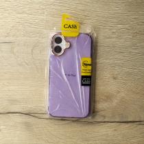 Силиконовый чехол DARK GLITTER для iPhone 16 Plus фиолетовый