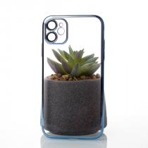 Пластиковый чехол GLITTER для iPhone 11 синий