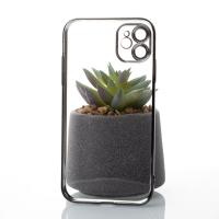 Пластиковый чехол GLITTER для iPhone 12 черный