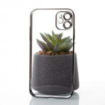 Пластиковый чехол GLITTER для iPhone 12 черный