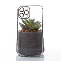 Пластиковый чехол GLITTER для iPhone 12 Pro серебряный