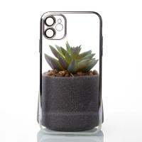 Пластиковий чохол GLITTER для телефону iPhone 12 срібний