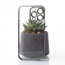 Пластиковый чехол GLITTER для iPhone 13 Pro Max зеленый