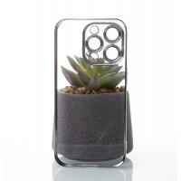 Пластиковый чехол GLITTER для iPhone 13 Pro серебряный