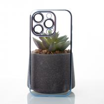 Пластиковый чехол GLITTER для iPhone 13 Pro синий