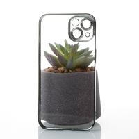 Пластиковый чехол GLITTER для iPhone 13 зеленый