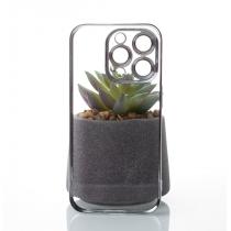 Пластиковый чехол GLITTER для iPhone 14 Pro Max серебряный