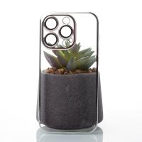 Пластиковый чехол GLITTER для iPhone 14 Pro серебряный