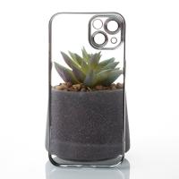 Пластиковый чехол GLITTER для iPhone 14 серебряный