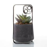 Пластиковый чехол GLITTER для iPhone 15 черный