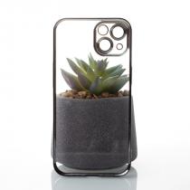 Пластиковый чехол GLITTER для iPhone 15 черный