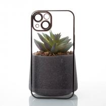 Пластиковый чехол GLITTER для iPhone 15 черный