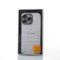 Пластиковый чехол GLITTER для iPhone 15 Pro Max серебряный