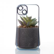 Пластиковый чехол GLITTER для iPhone 15 синий