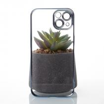 Пластиковый чехол GLITTER для iPhone 15 синий