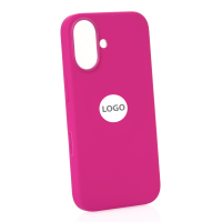 Силиконовый чехол Lux Colors с поддержкой MagSafe для iPhone 16 (AI) Fuchsia