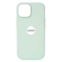 Силиконовый чехол Lux Colors с поддержкой MagSafe для iPhone 15 Soft Mint