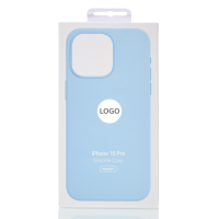 Силиконовый чехол Lux Colors с поддержкой MagSafe для iPhone 15 Pro Light Blue