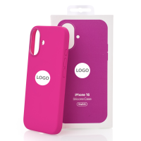 Силиконовый чехол Lux Colors с поддержкой MagSafe для iPhone 16 (AI) Fuchsia