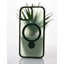 Силиконовый чехол MagSafe 360 для iPhone 11 темно-зеленый