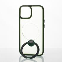 Силиконовый чехол MagSafe 360 для iPhone 12/12 Pro темно-зеленый