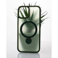 Силиконовый чехол MagSafe 360 для iPhone 13 темно-зеленый