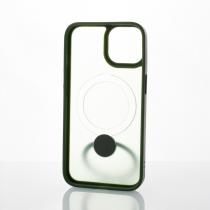 Силиконовый чехол MagSafe 360 для iPhone 13 темно-зеленый