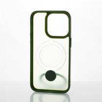 Силиконовый чехол MagSafe 360 для iPhone 14 Pro темно-зеленый