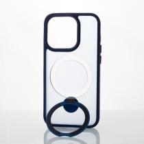 Силиконовый чехол MagSafe 360 для iPhone 14 Pro темно-синий