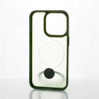 Силиконовый чехол MagSafe 360 для iPhone 14 Pro Max темно-зеленый