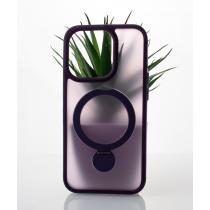 Силиконовый чехол MagSafe 360 для iPhone 14 Pro темно-фиолетовый