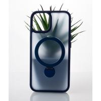 Силиконовый чехол MagSafe 360 для iPhone 14 темно-синий