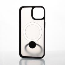 Силиконовый чехол MagSafe 360 для iPhone 15 черный