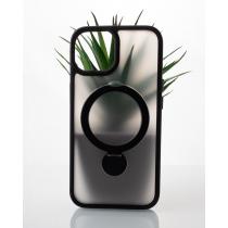 Силиконовый чехол MagSafe 360 для iPhone 15 черный