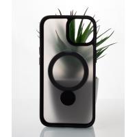 Силиконовый чехол MagSafe 360 для iPhone 15 черный