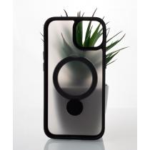 Силиконовый чехол MagSafe 360 для iPhone 15 черный