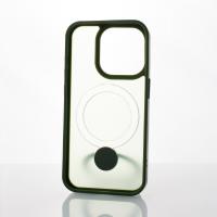 Силиконовый чехол MagSafe 360 для iPhone 15 Pro темно-зеленый