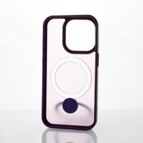 Силиконовый чехол MagSafe 360 для iPhone 15 Pro Max темно-фиолетовый