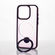 Силиконовый чехол MagSafe 360 для iPhone 15 Pro темно-фиолетовый